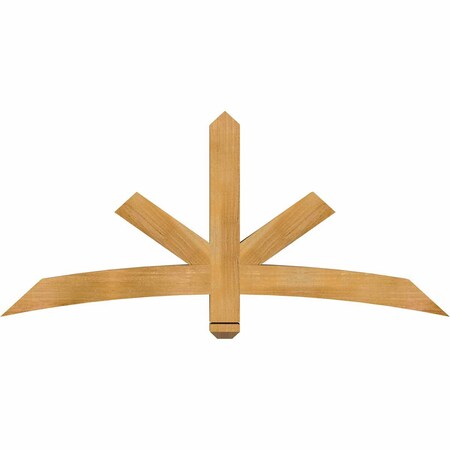 Ekena Millwork Alberta Rough Sawn Timber Gable Bracket, Western Red Cedar, 60"W x 27"H x 4"D x 4"F, 11/12 Pitch GBW060X27X0404ALB00RWR